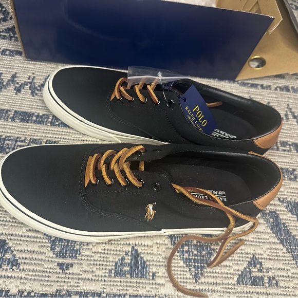 Polo by Ralph Lauren Thorton Black Men's Shoes - Picture 1 of 6